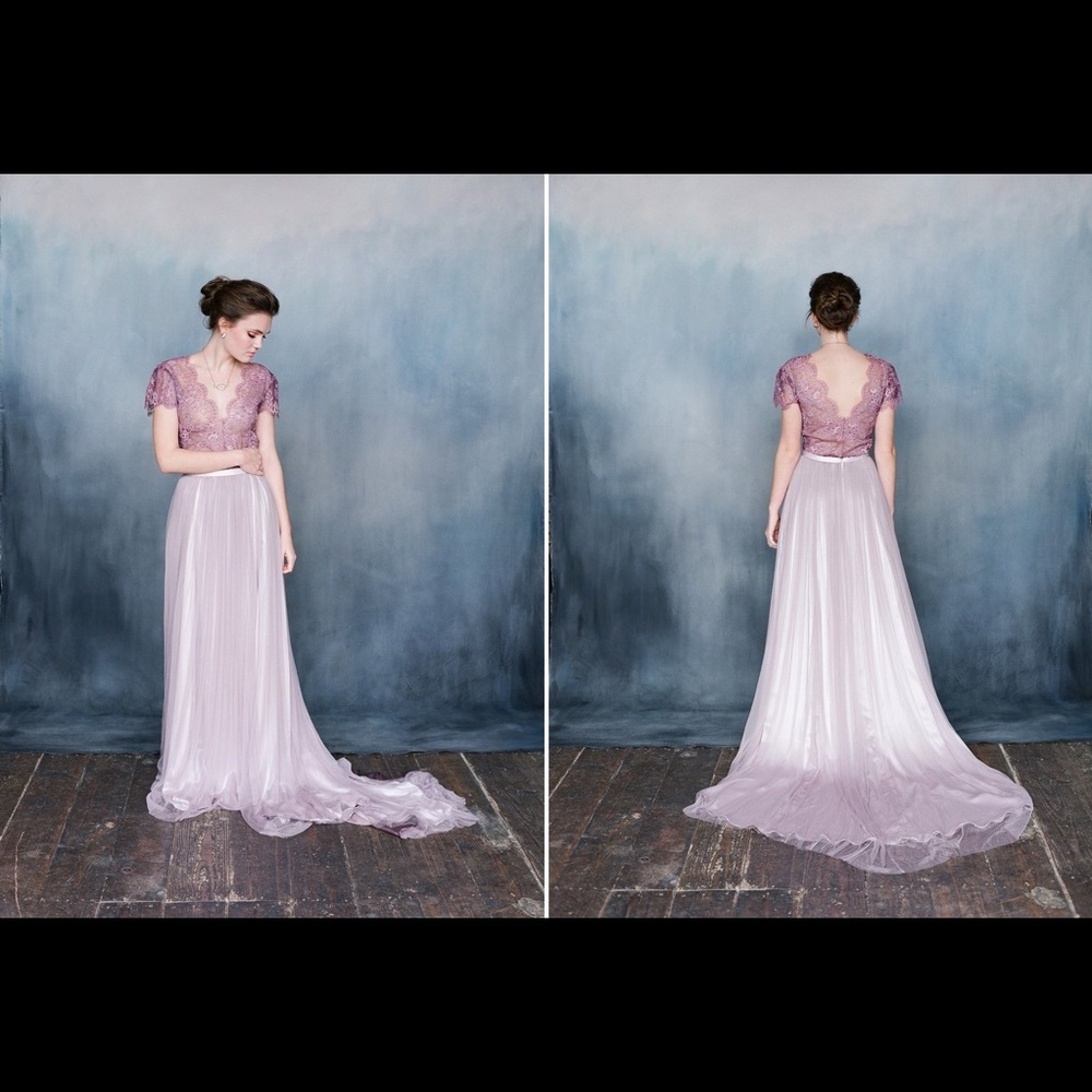 ISO Emily Riggs Ophelia amethyst lace 2pc gown